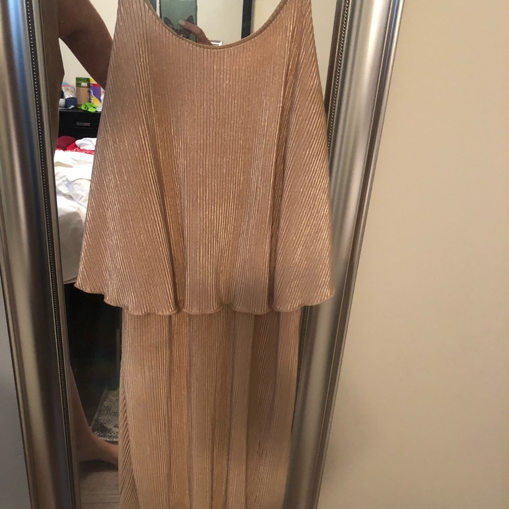 Gold above the knee dress